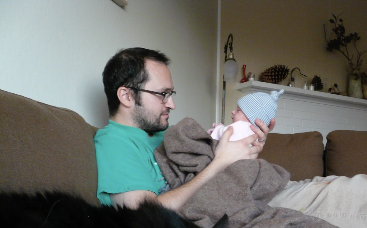 Photo of Carl holding Cleo, the writer, as a baby. (Provided by the Kaphans)